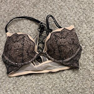 Victoria's Secret Black Lace and Tan Bra